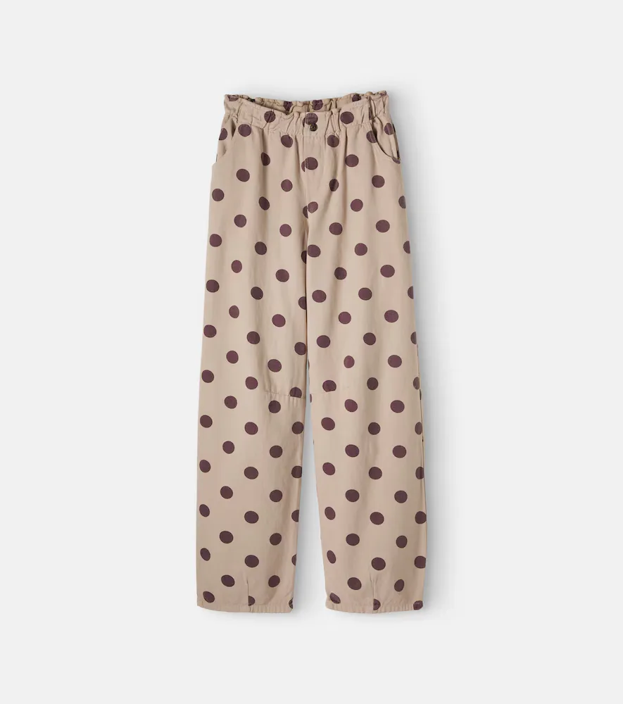 Polka-Dot Cotton Twill Pants by Cozmo