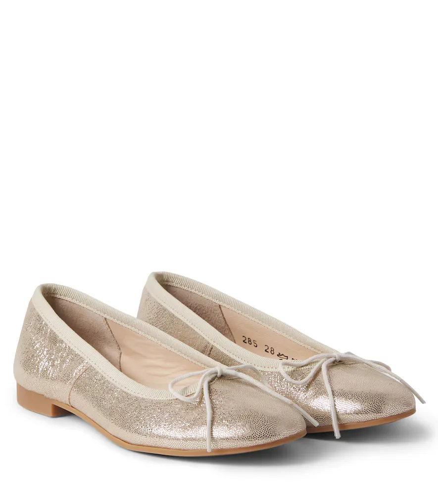 Dory Metallic Leather Ballet Flat by Pom d'Api