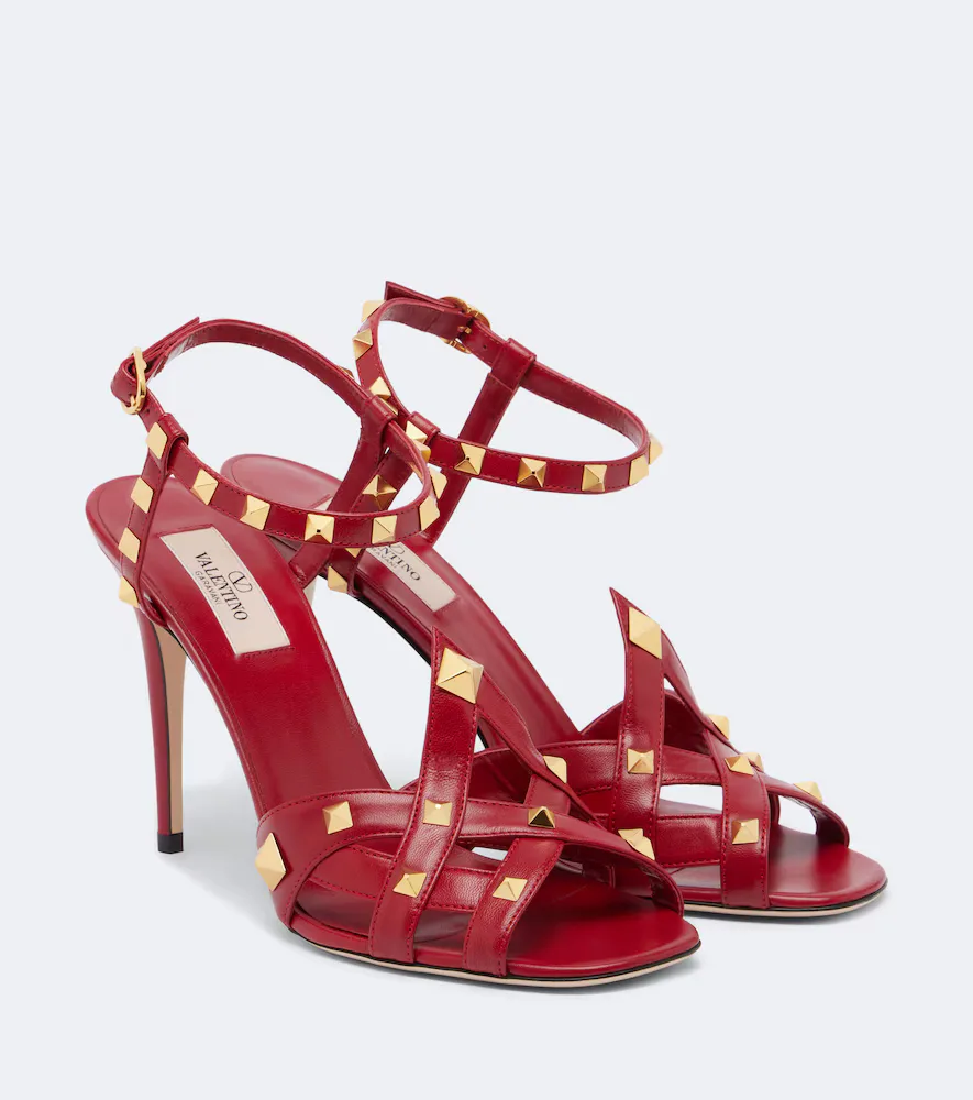 Studdy Leather Slingback Sandals by Valentino Garavani