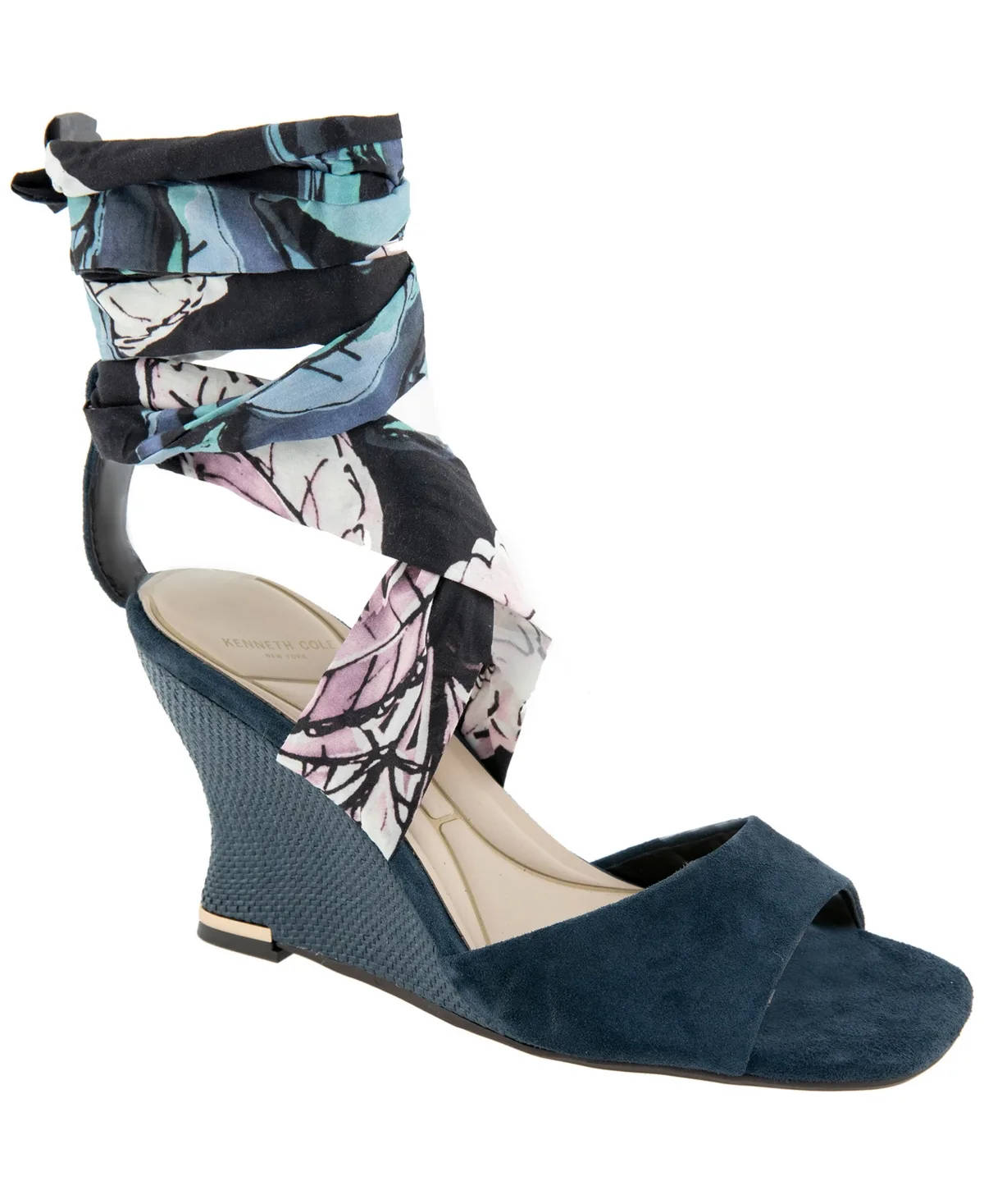 Fabia Ankle-Wrap Wedge Sandals by Kenneth Cole New York