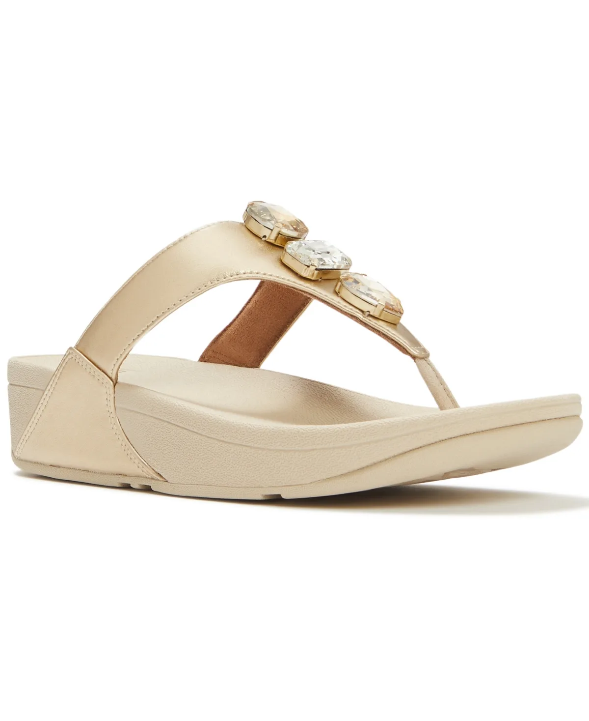 Lulu Ultra Jewel Metallic Toe Post Slip-On Sandals by Fitflop