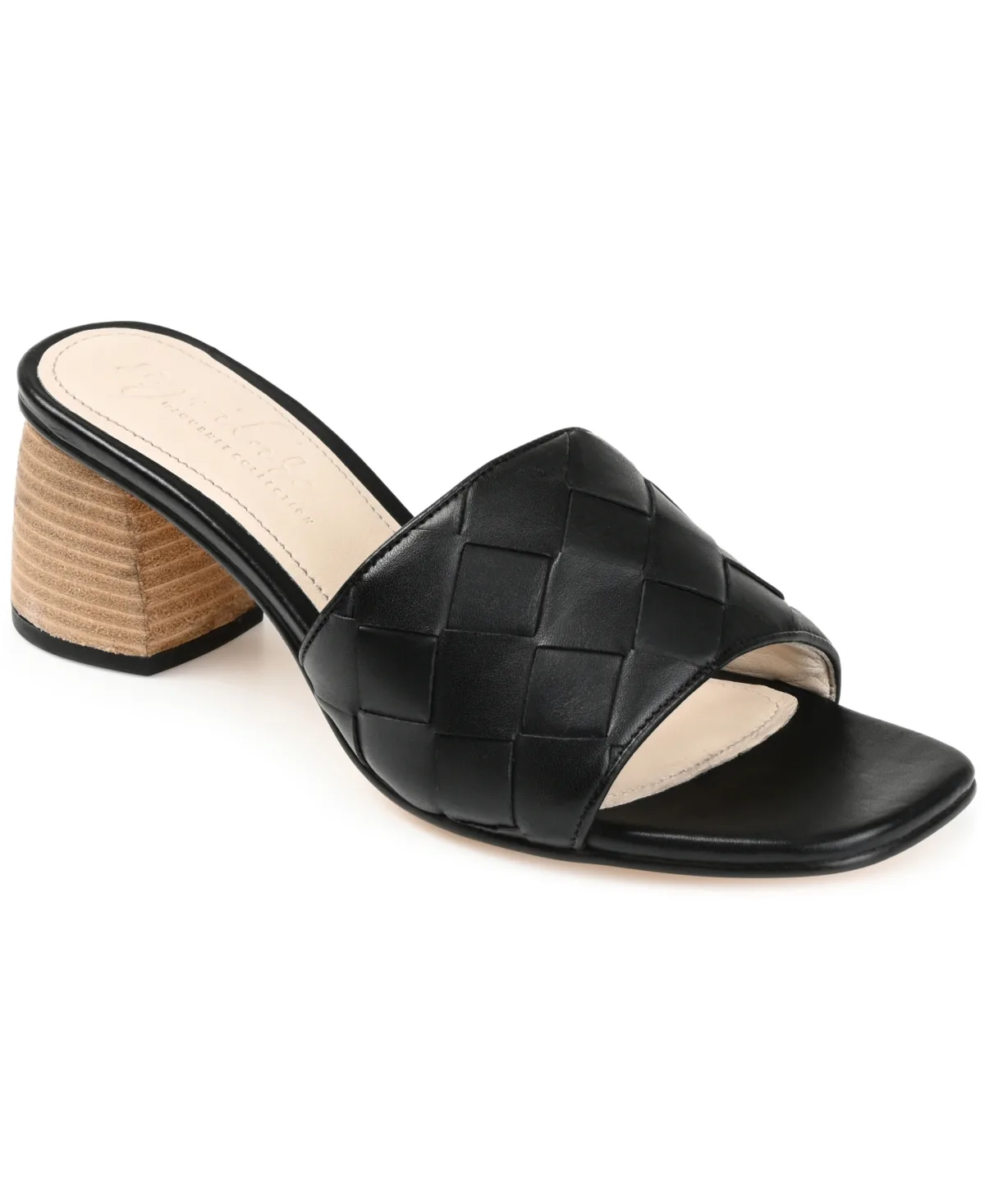 Kellee Woven Block Heel Sandals by Journee Signature