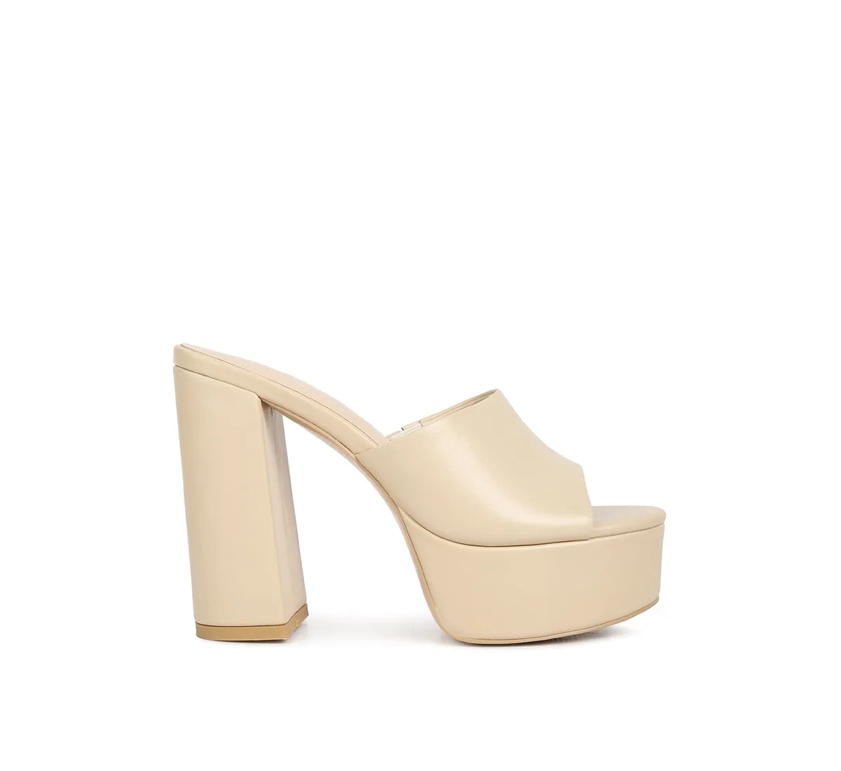 Shuri Open Toe High Block Heel Sandals by Rag & Co