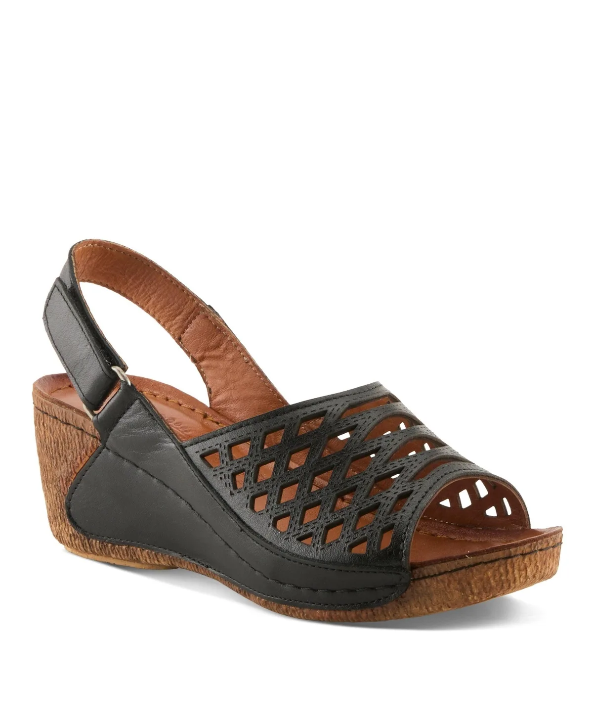 Denair Wedge Slingback with Leather Upper by Spring Step