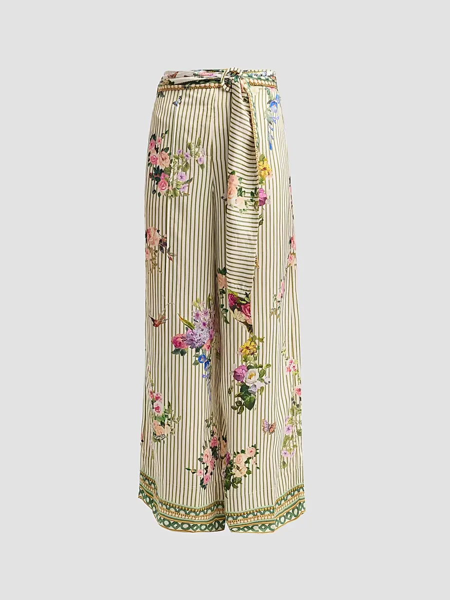 Scarf Belt Wide-Leg Pants by Camilla