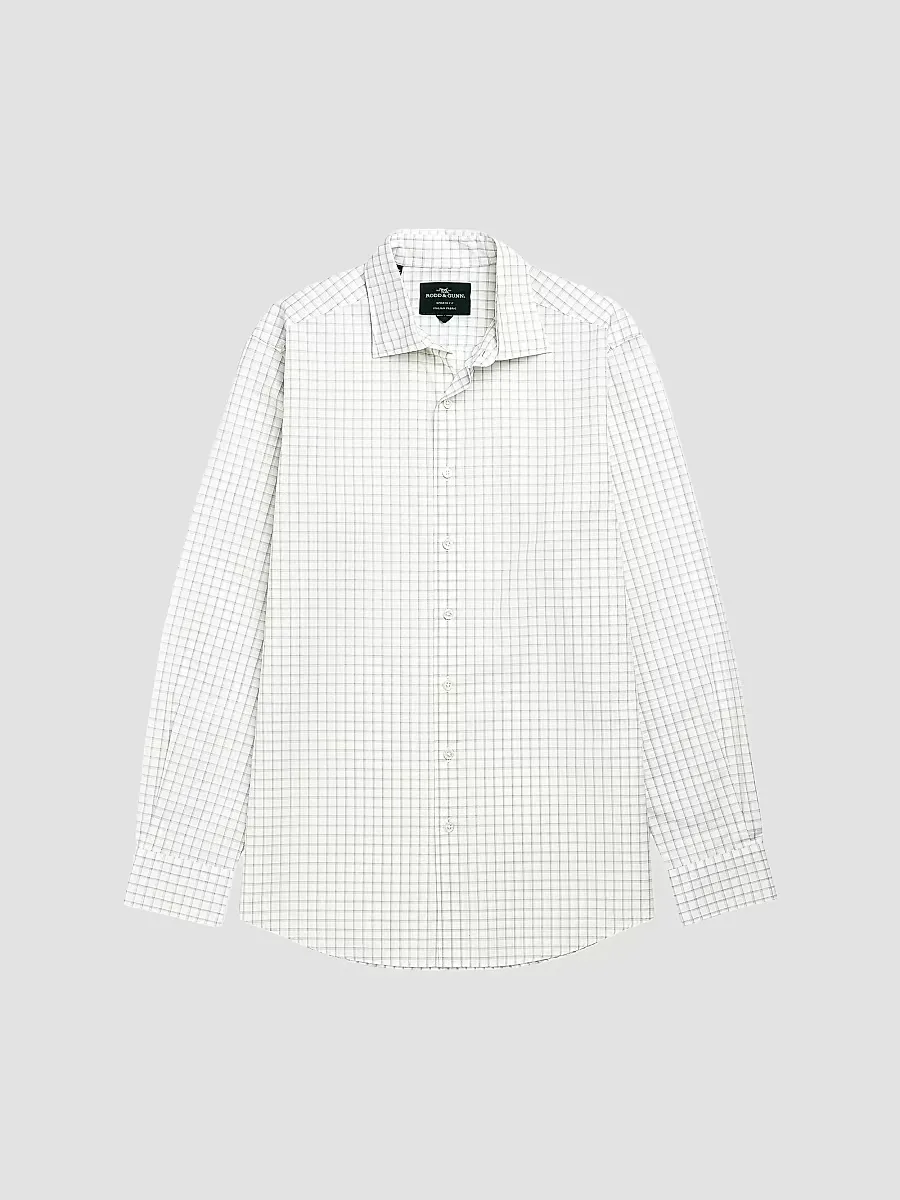 Three Streams Check Cotton Button-Front Shirt by Rodd & Gunn