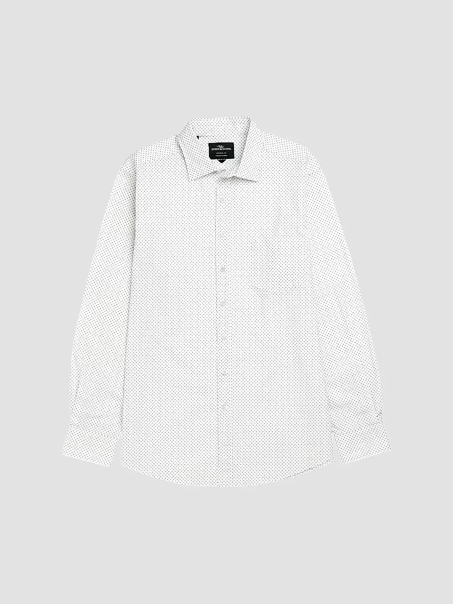 Middle Peak Geometric Cotton Button-Front Shirt by Rodd & Gunn