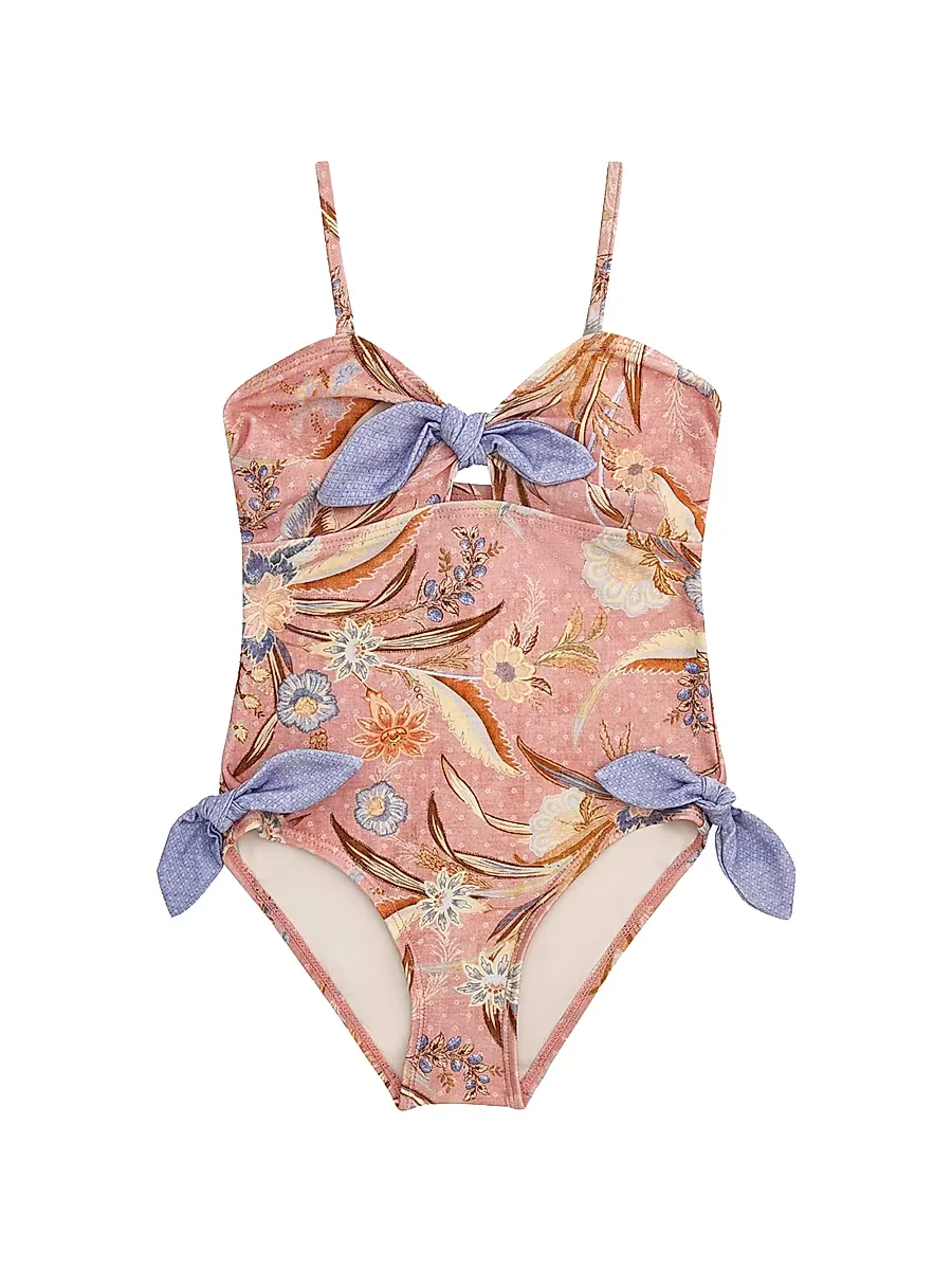 Indra Tie-Front One-Piece Swimsuit by Zimmermann