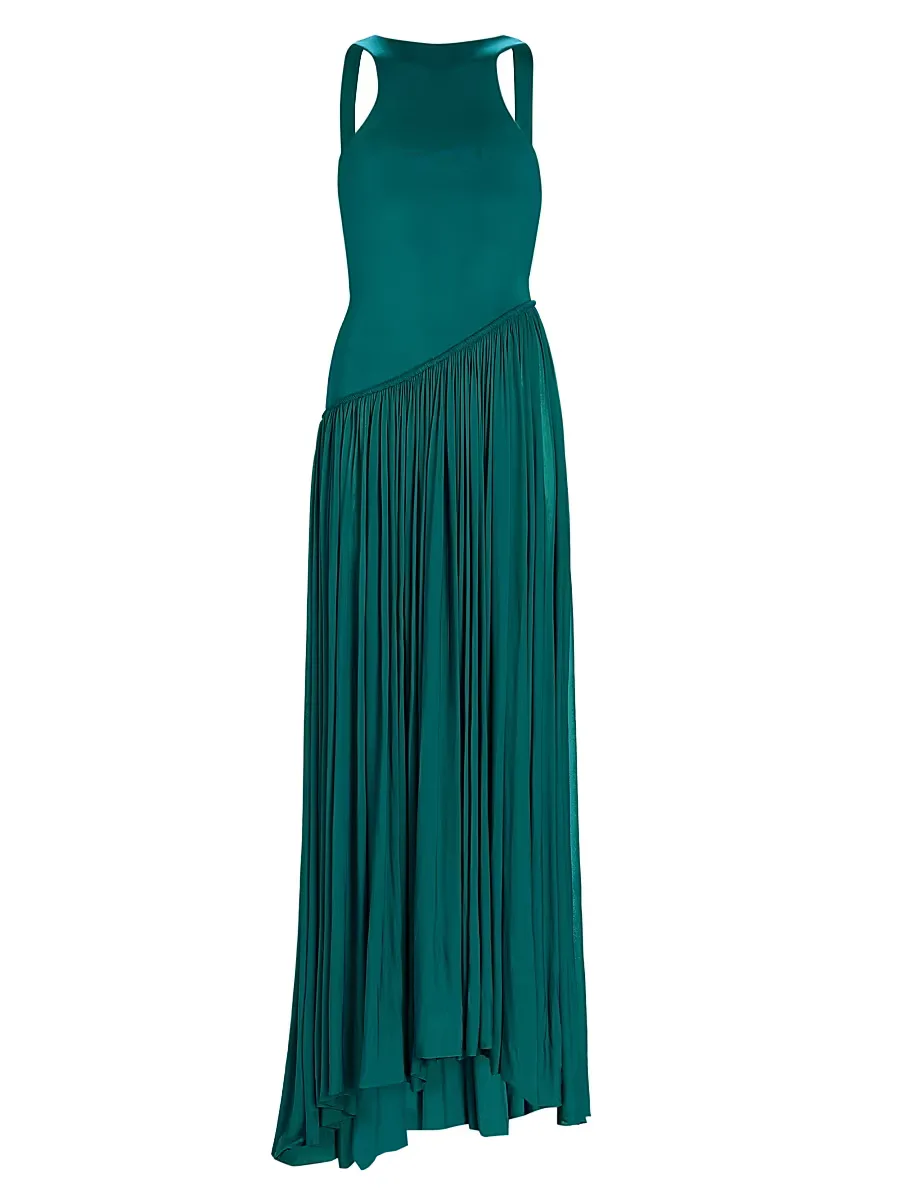 Luna Jersey Asymmetric Maxi Dress