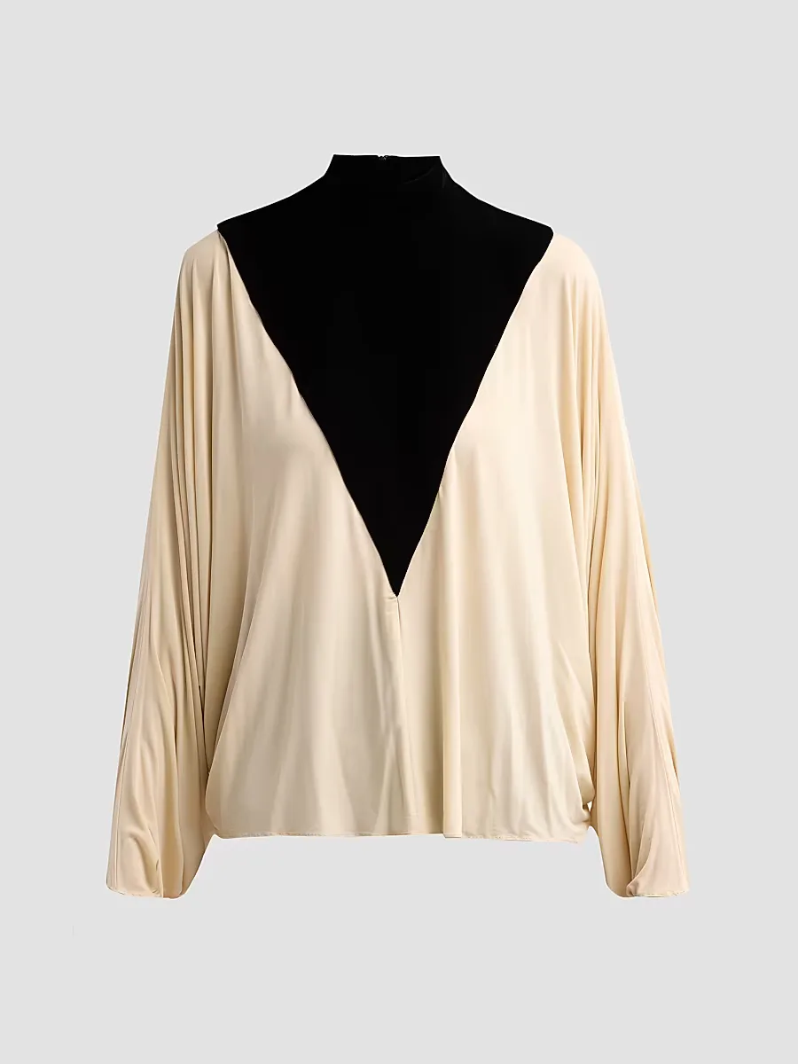 Valiant Velvet & Jersey Batwing Top by Zimmermann