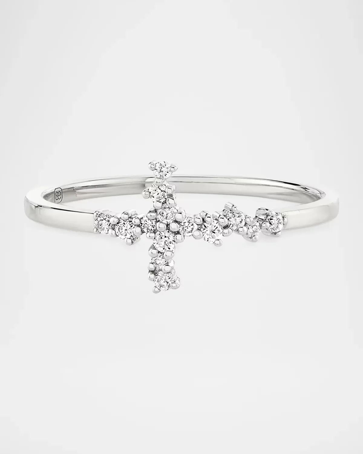 14K White Gold & 0.12 TCW Diamond Ring by Sydney Evan