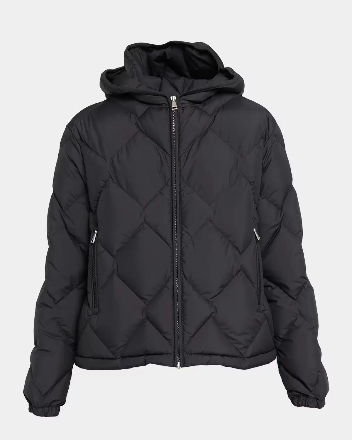 Arvouinne Hooded Triangle-Quilted Short Down Jacket by Moncler