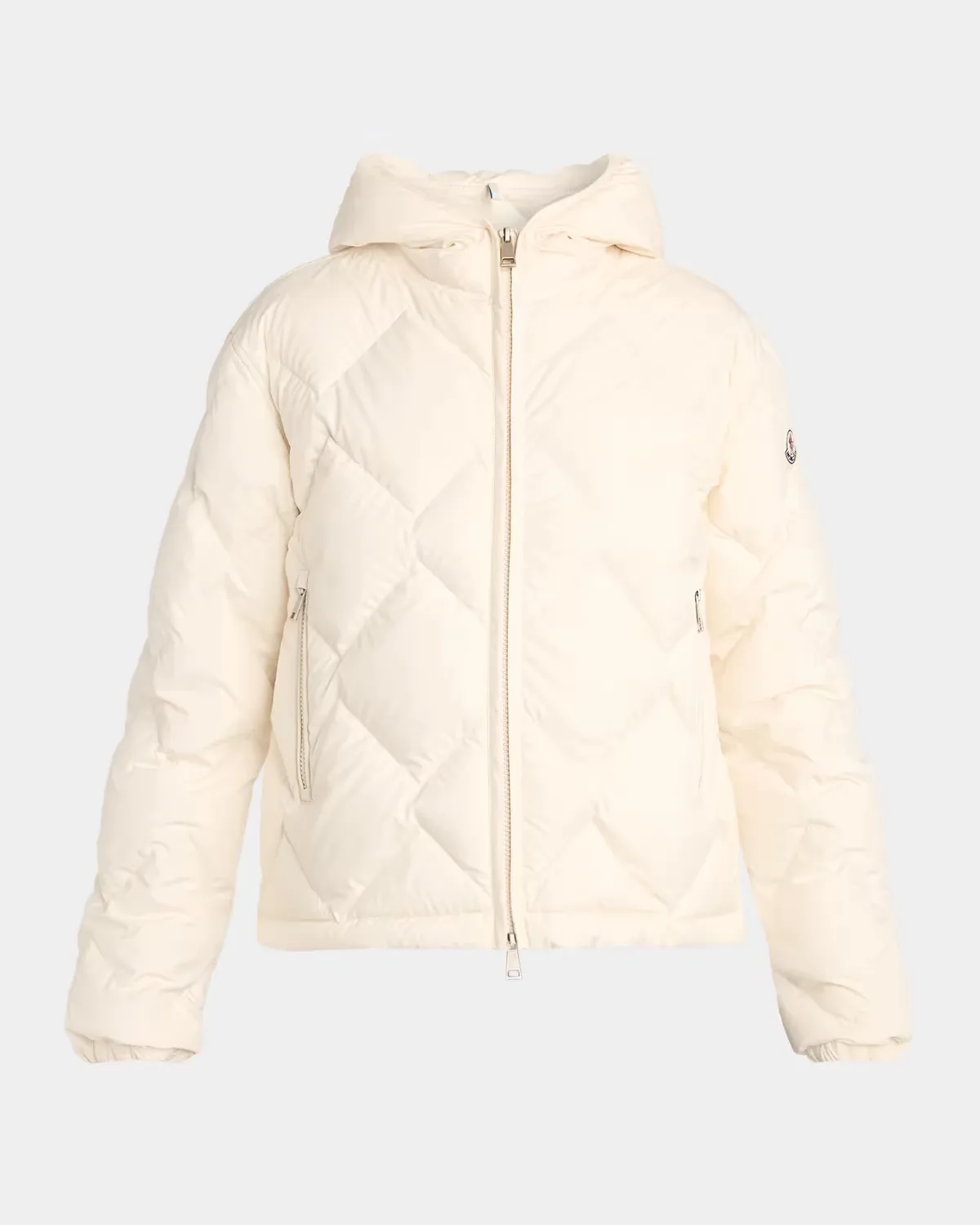 Arvouinne Hooded Triangle-Quilted Short Down Jacket