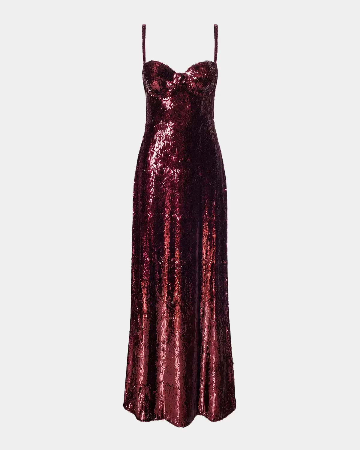 Sayla Bias-Cut Sequined Gown