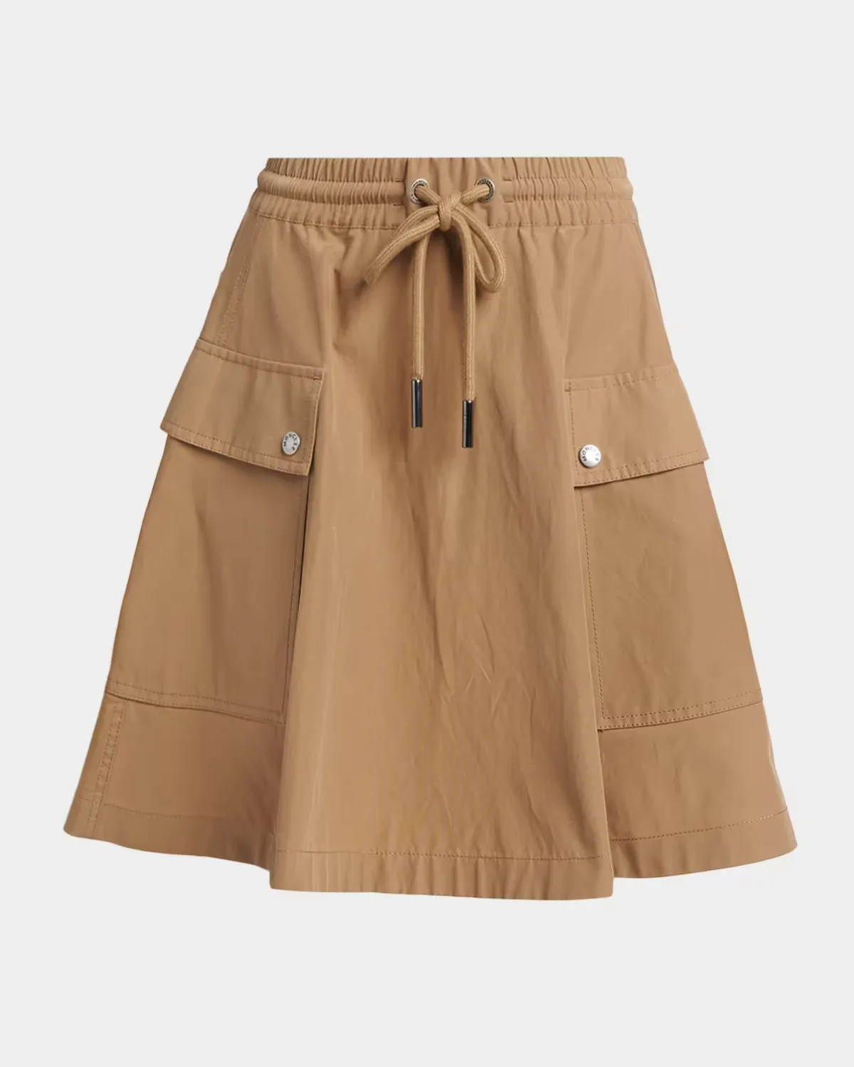 Cotton-Blend A-Line Mini Skirt by Moncler