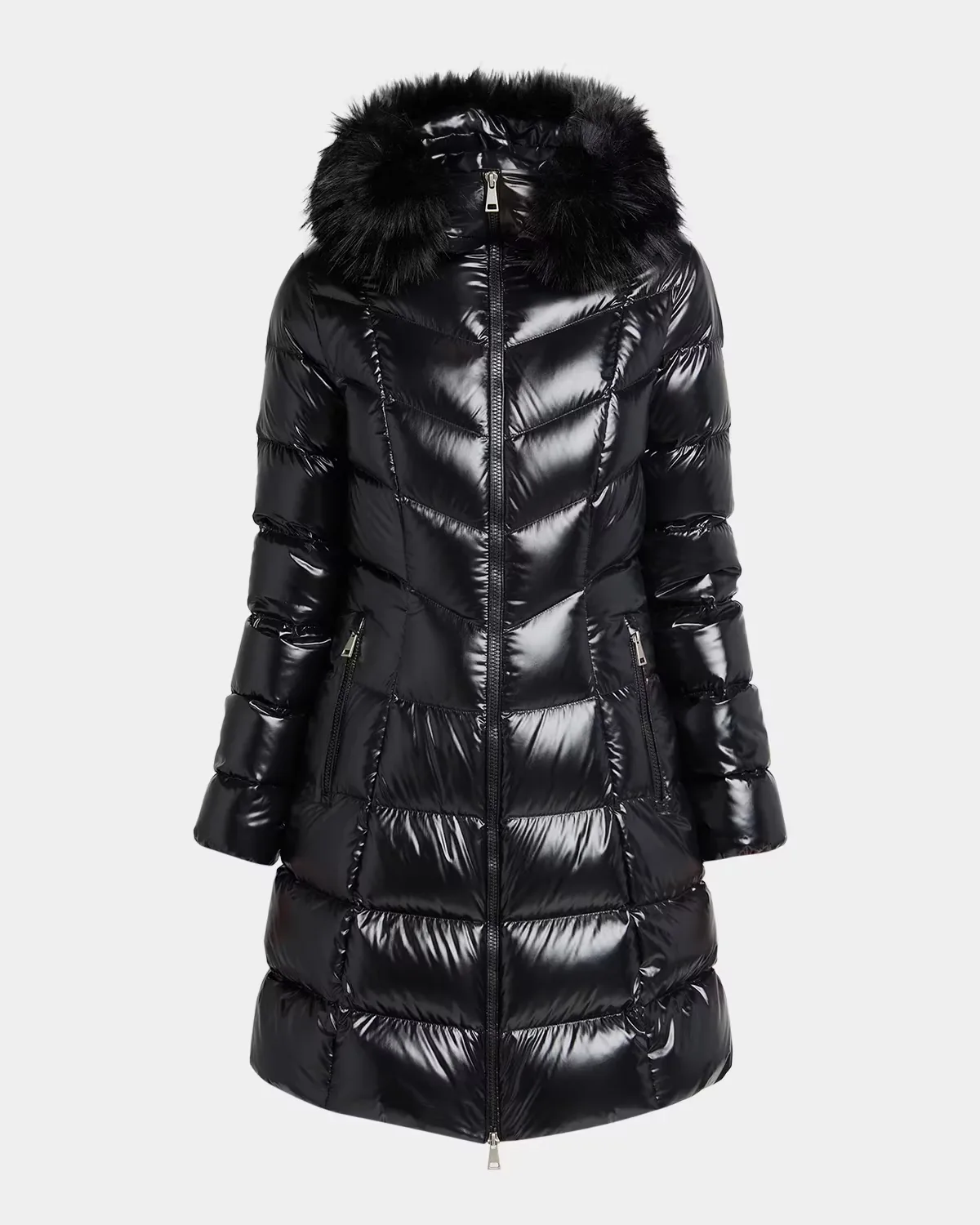 Fulmarusse Hooded Down Jacket with Faux Fur Trim by Moncler
