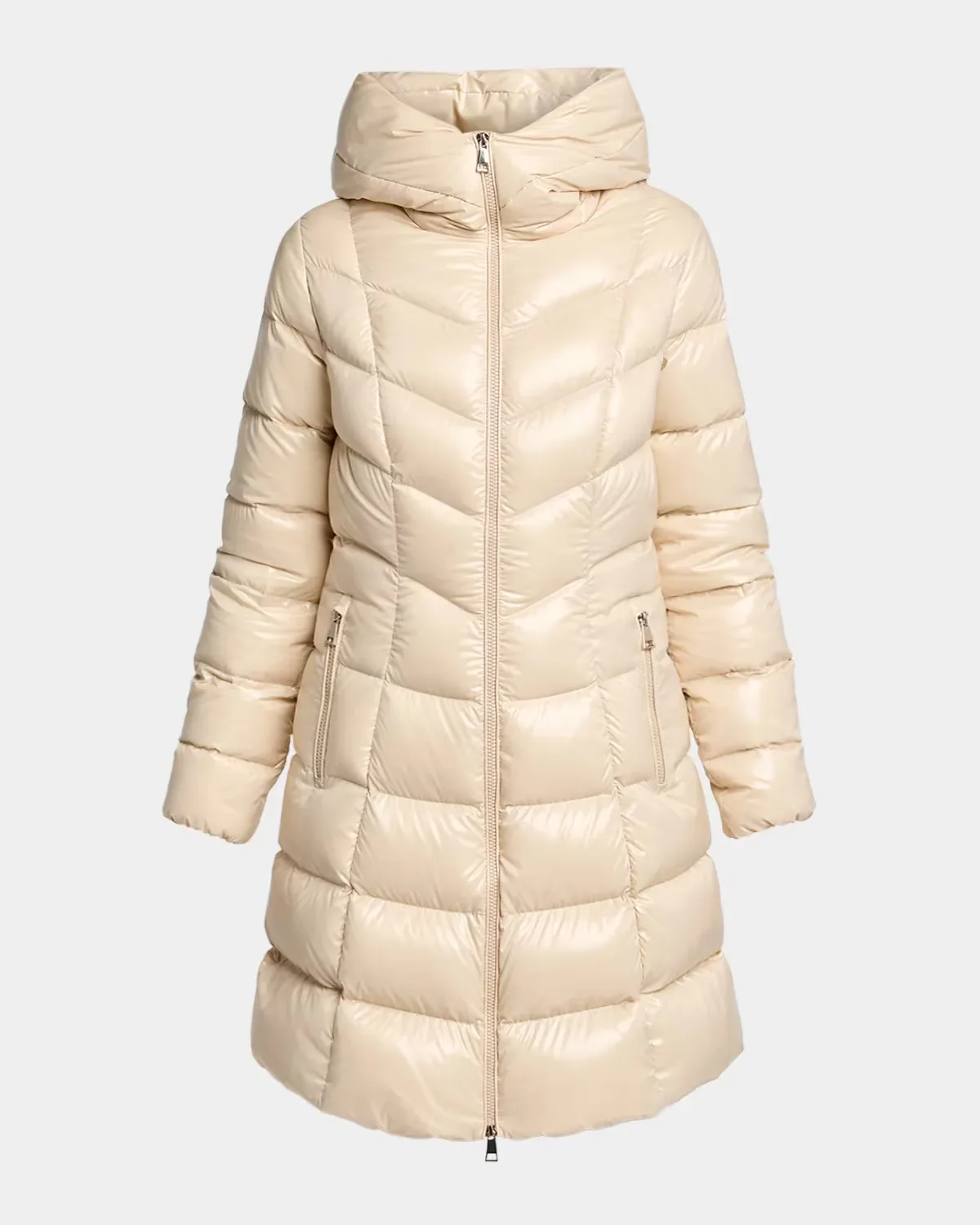 Marusse Hooded Mid-Length Down Jacket by Moncler