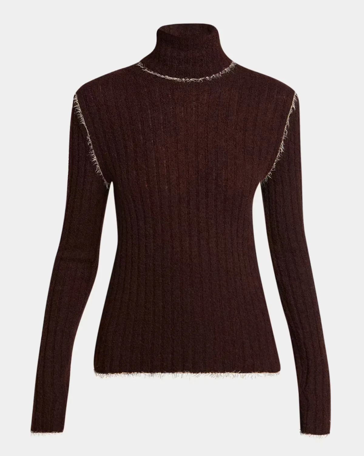 Wool-Blend Fringed Turtleneck Sweater by Moncler