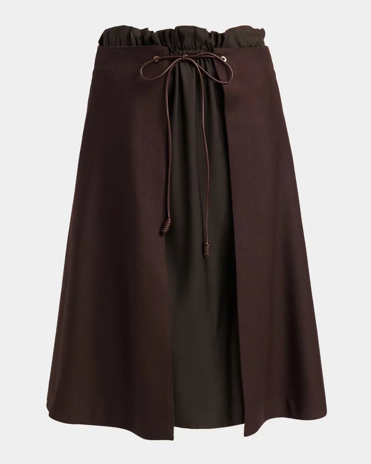 Layered Paperbag Midi Skirt by Moncler