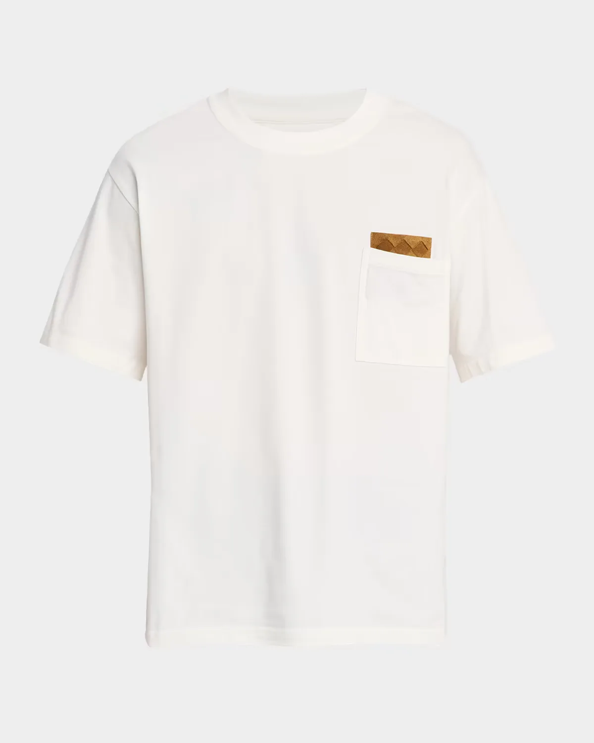 Pima Cotton Jersey Intrecciato-Pocket T-Shirt by Bottega Veneta