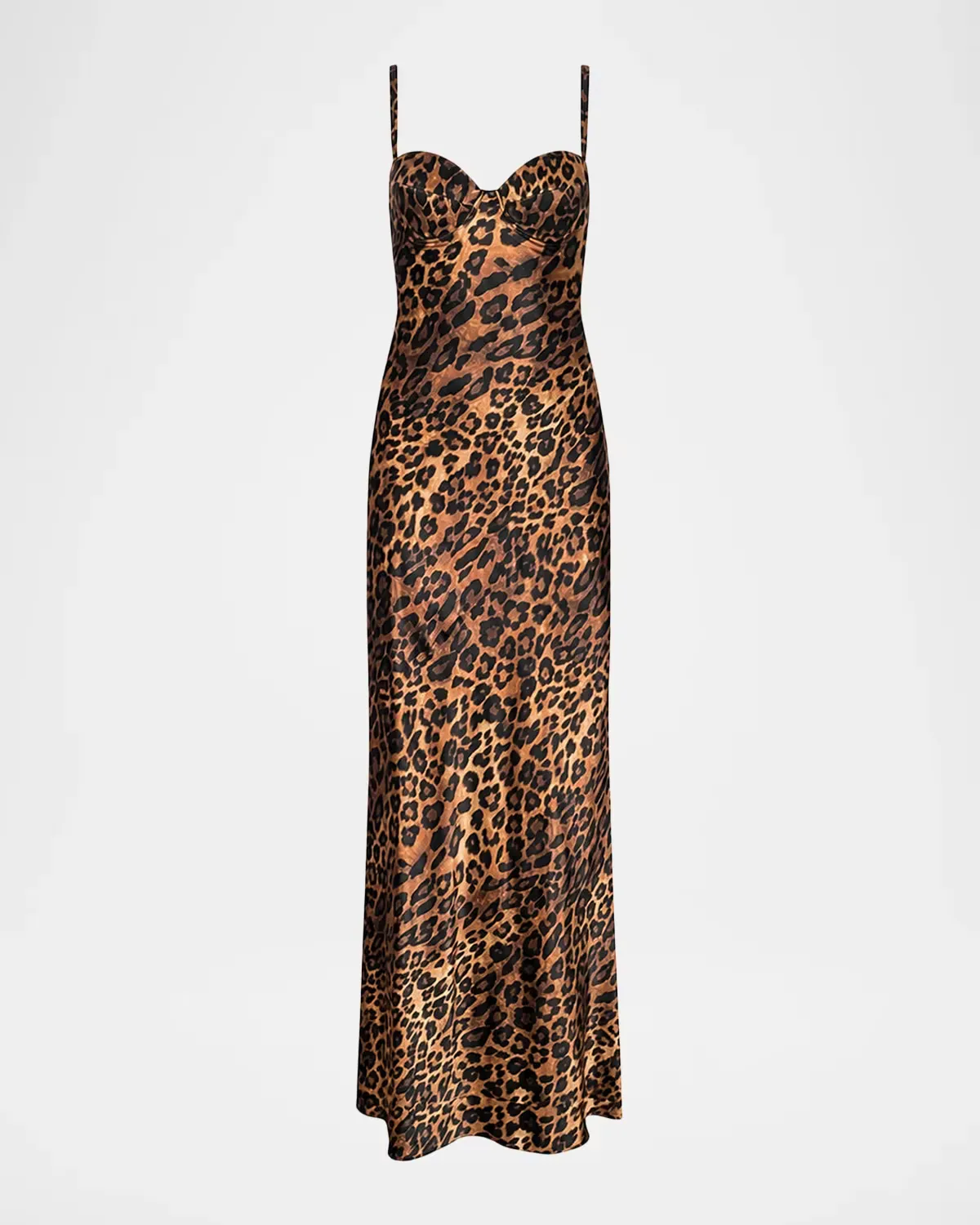 Sayla Leopard Silk Charmeuse Gown