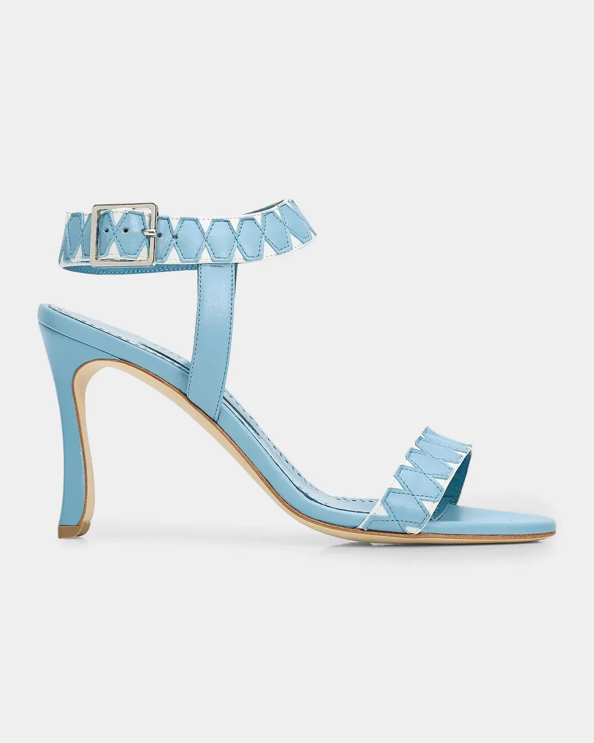 Coron Geometric Leather Sandals by Manolo Blahnik
