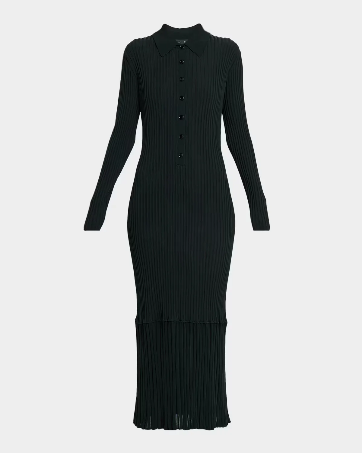 Luiza Rib-Knit Long-Sleeve Dress