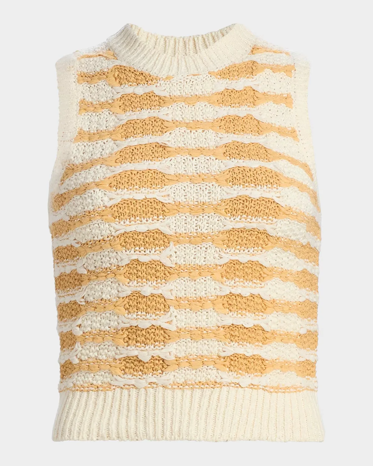 Patrizia Striped Rib-Knit Sleeveless Top by Ulla Johnson