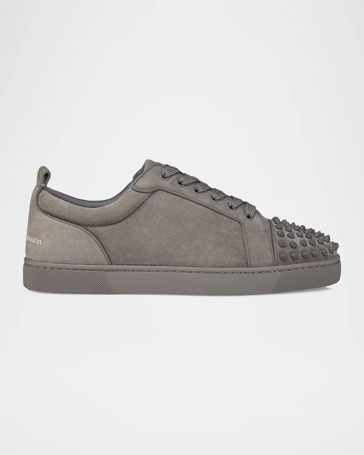 Louis Jr Spikes Canopy Suede Sneakers by Christian Louboutin