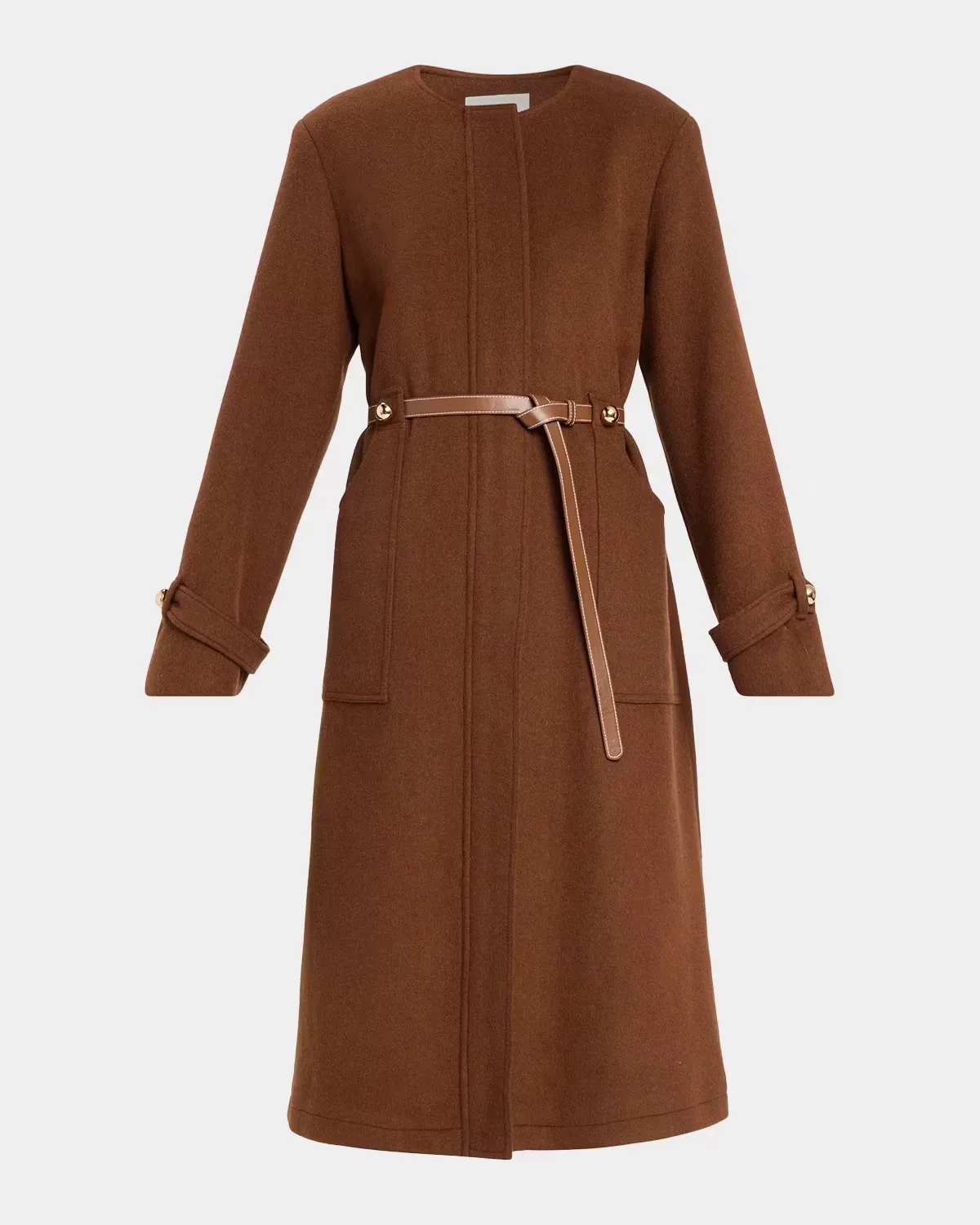 Orly Belted Wool-Blend Coat by Milly