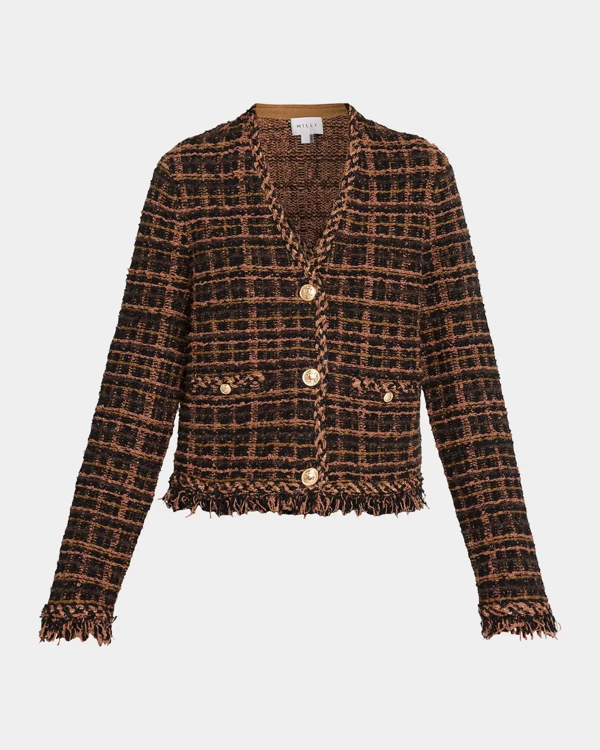 Daphne Fringe Cardigan Jacket by Milly