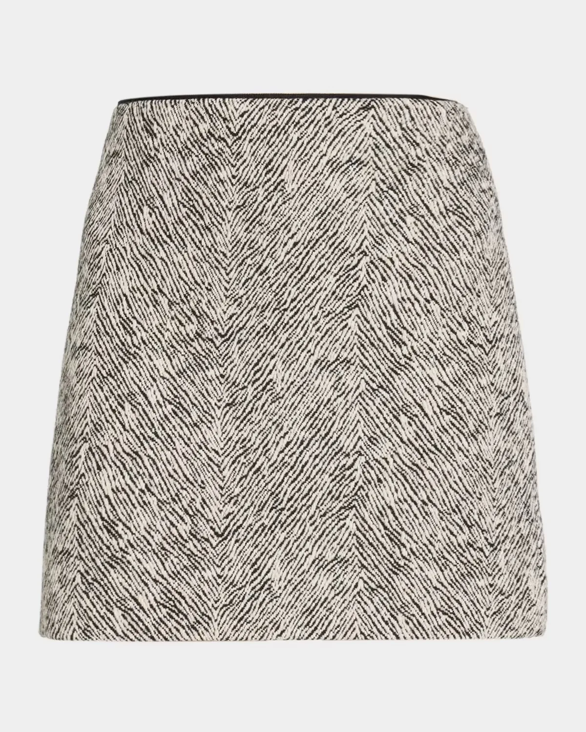 Emily Herringbone Striped Mini Skirt by Milly