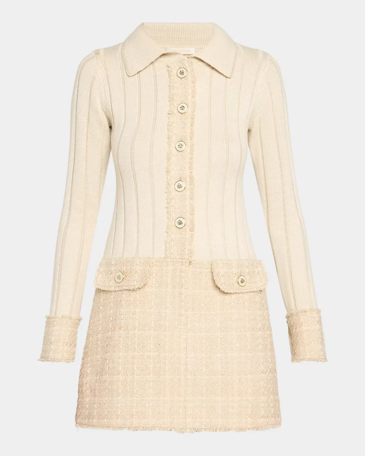 Ellen Long-Sleeve Mini Dress by Ramy Brook