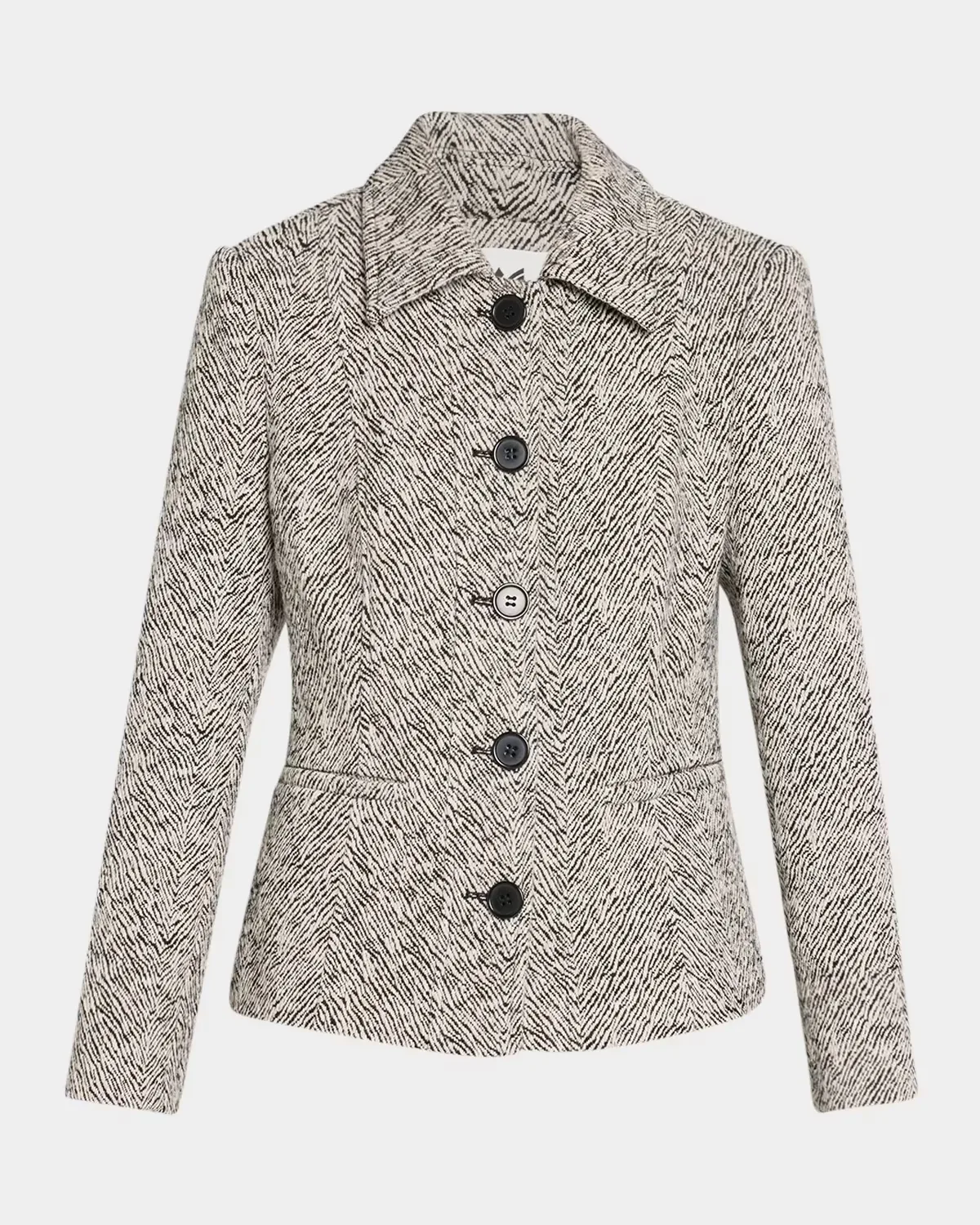 Esme Herringbone Structured Jacket by Milly