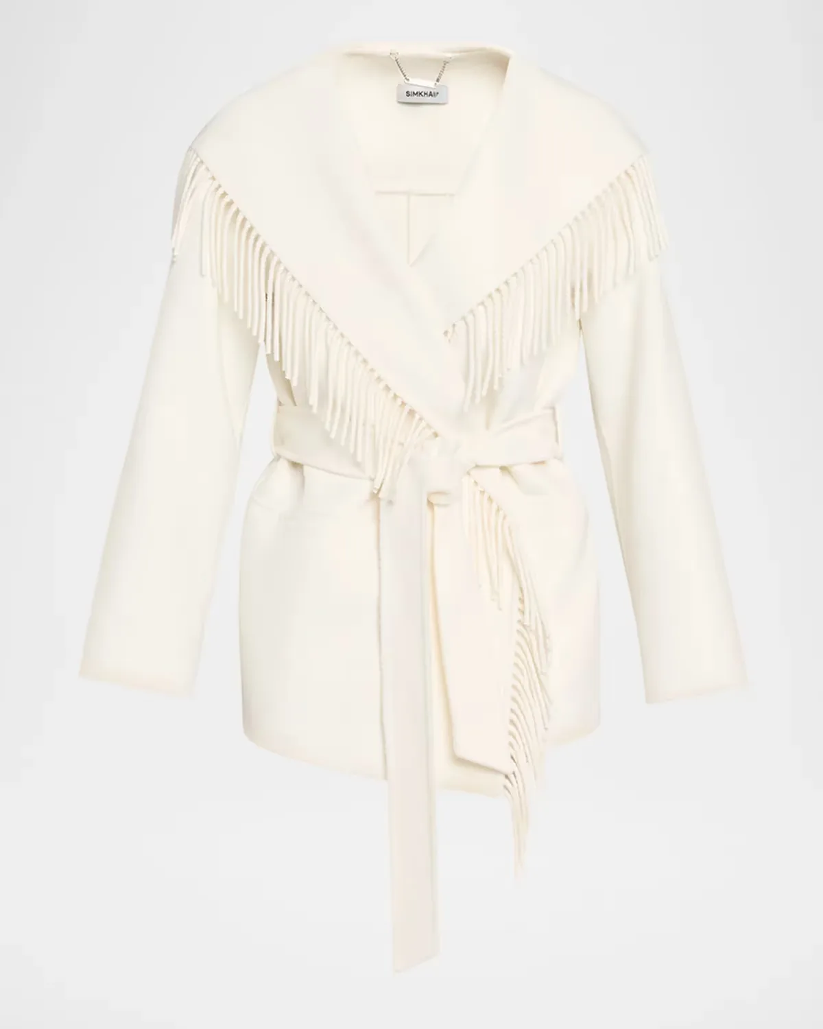 Rowen Fringed Wool-Blend Jacket by SIMKHAI