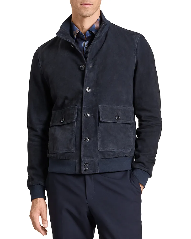 Weir Suede Bomber Jacket by Ted Baker