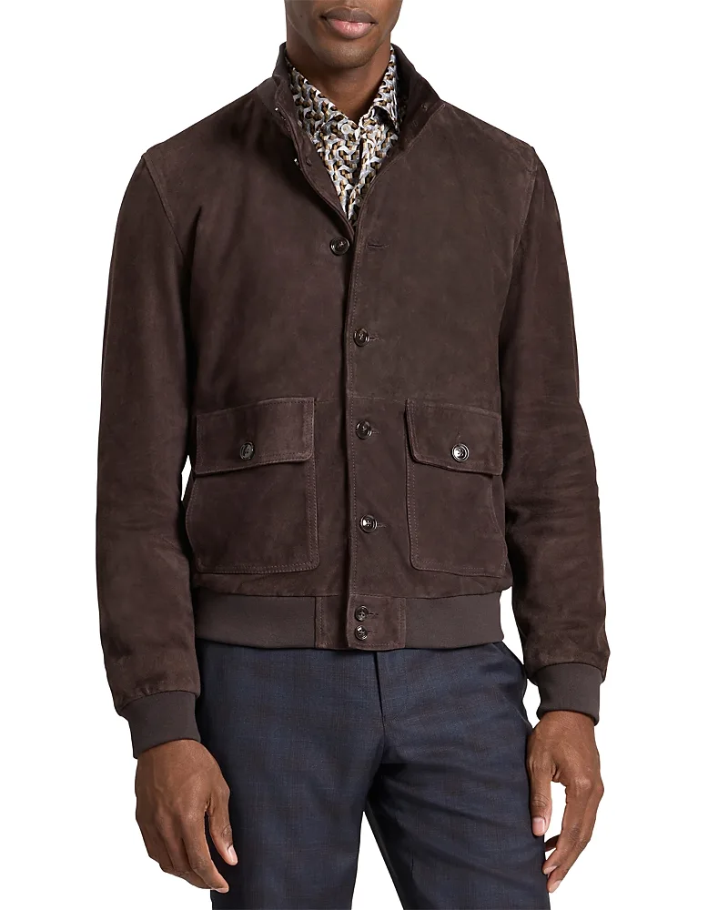 Weir Suede Bomber Jacket