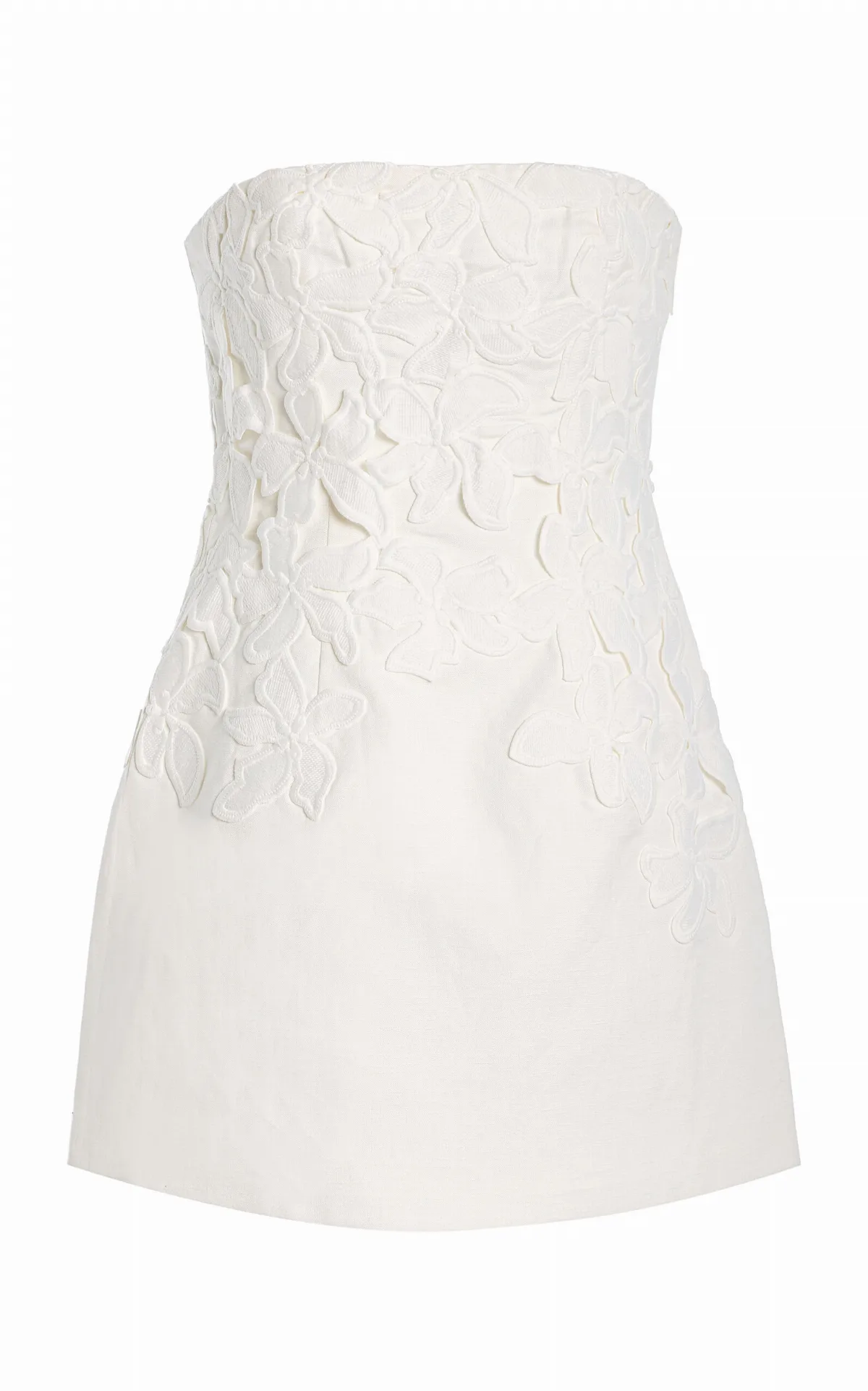 Idette Floral-Appliquéd Linen-Blend Mini Dress by Significant Other