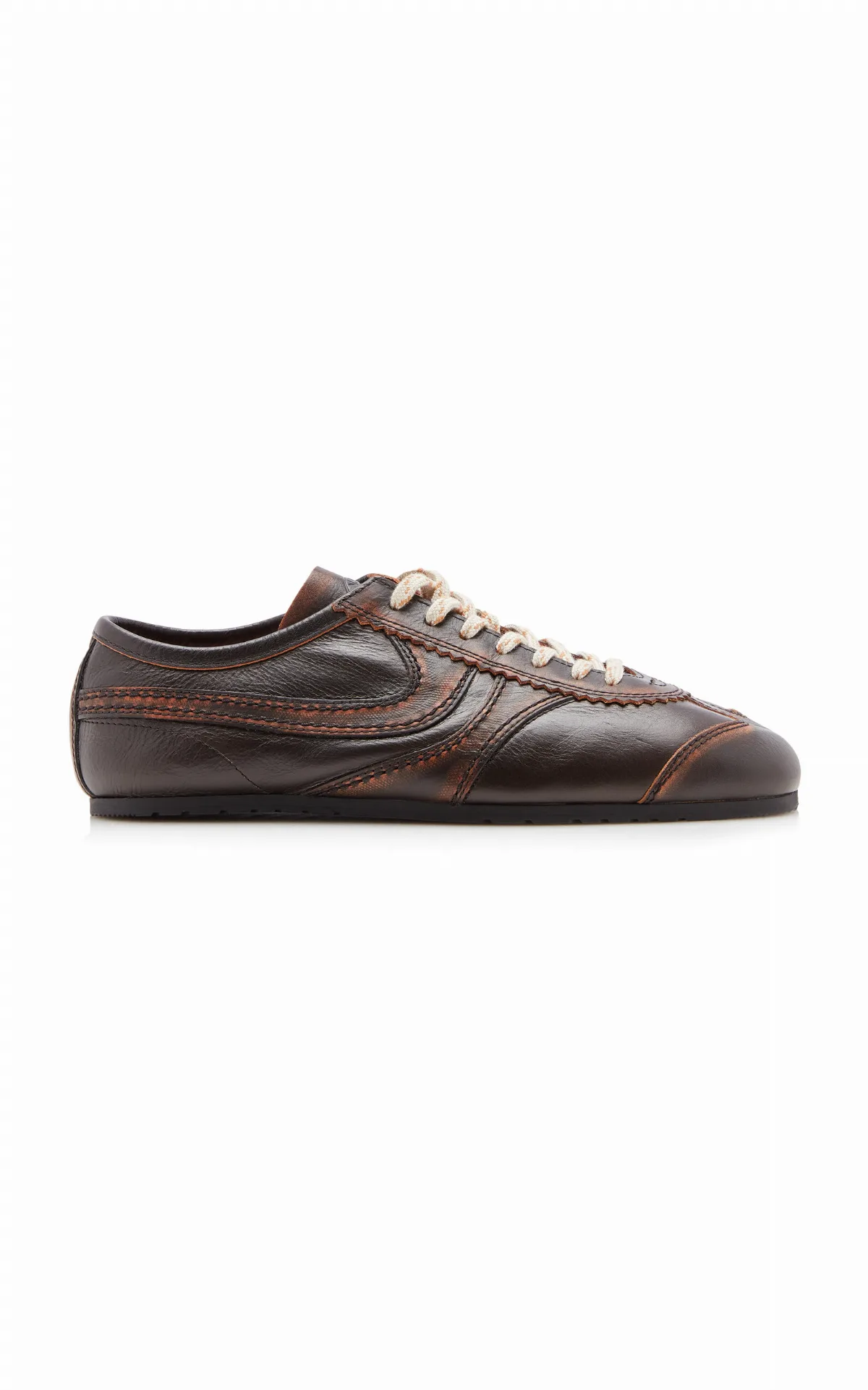 Panelled Leather Sneakers by Dries Van Noten