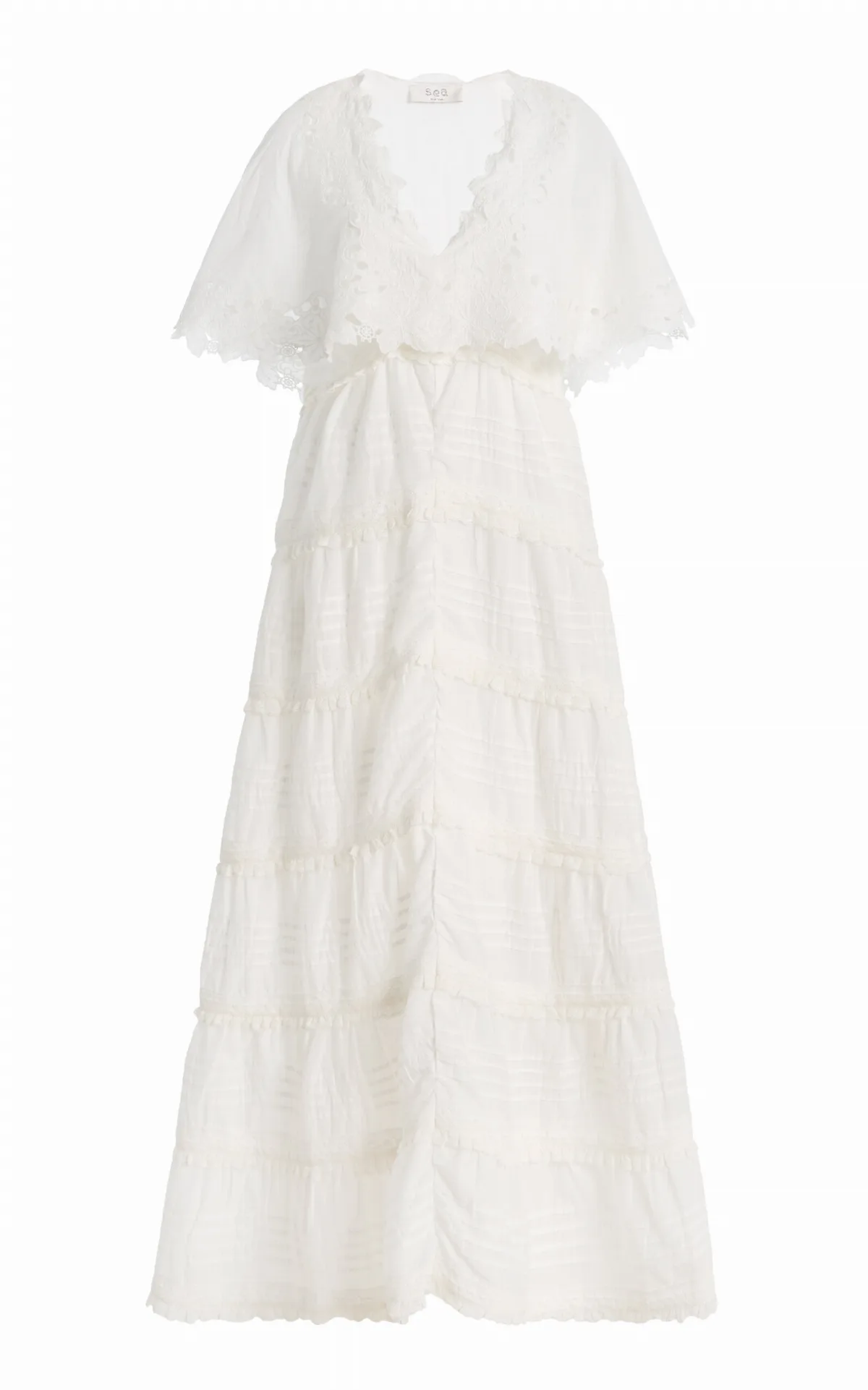 Eleannora Embroidered Cotton Maxi Dress