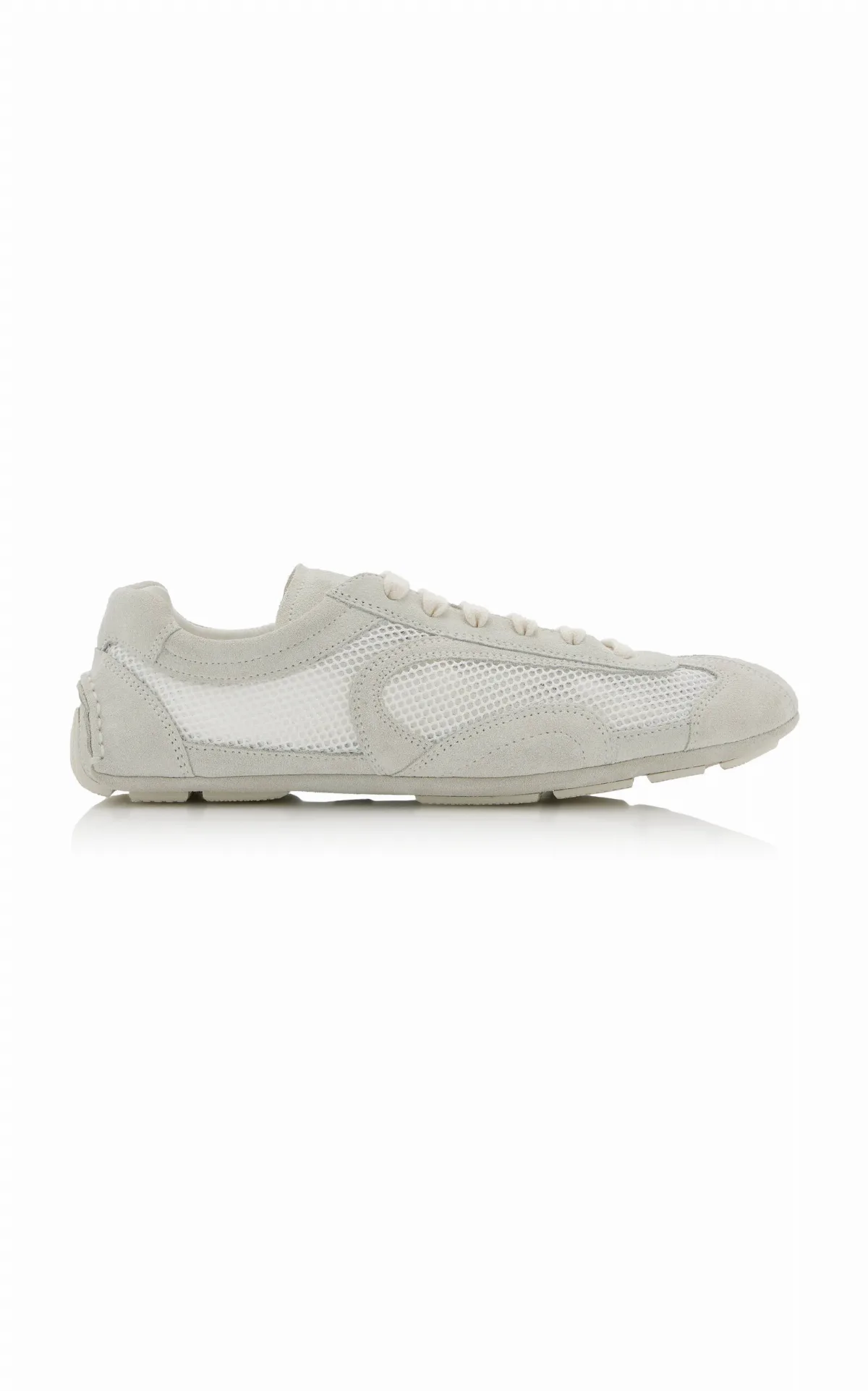 Montecarlo Re-Edition 2005 Suede-Trimmed Mesh Sneakers by Prada
