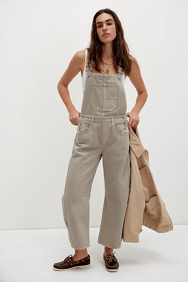 We the Free Good Luck Barrel Overalls by Free People