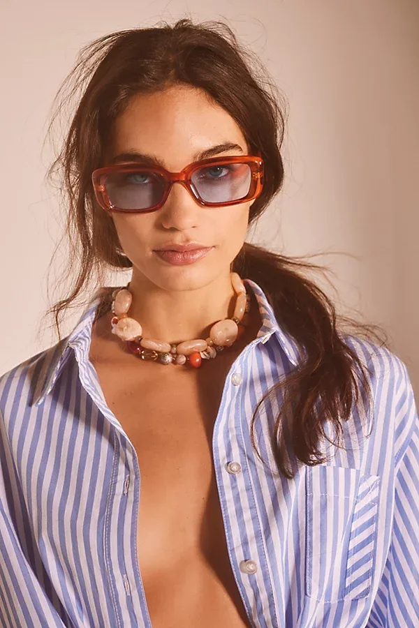 Frankie Rectangle Sunglasses by Free People