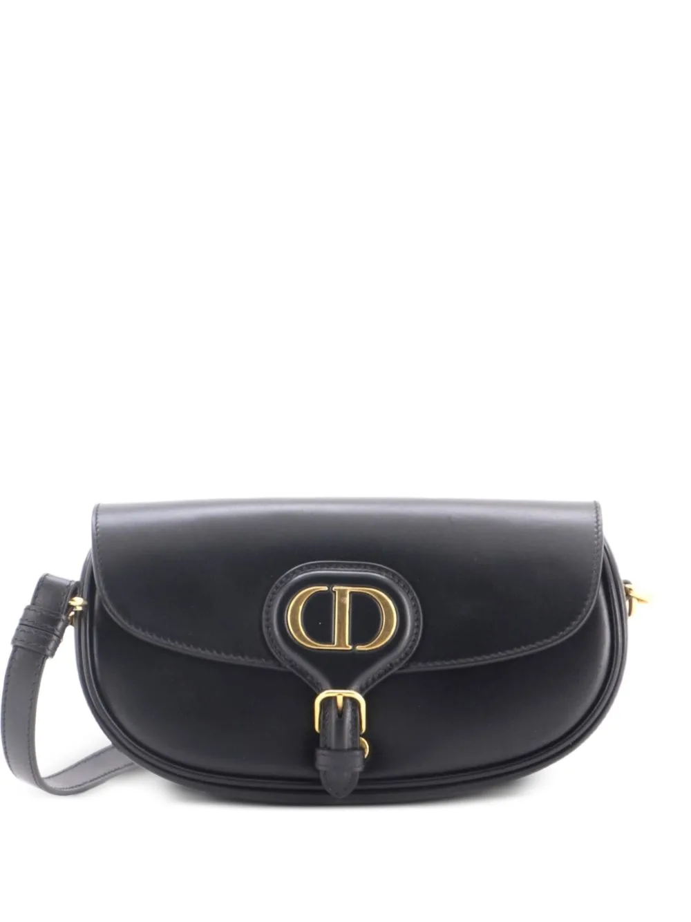 Bobby Flap Bag Leather East West Crossbody Bag by Christian Dior Pre-Owned