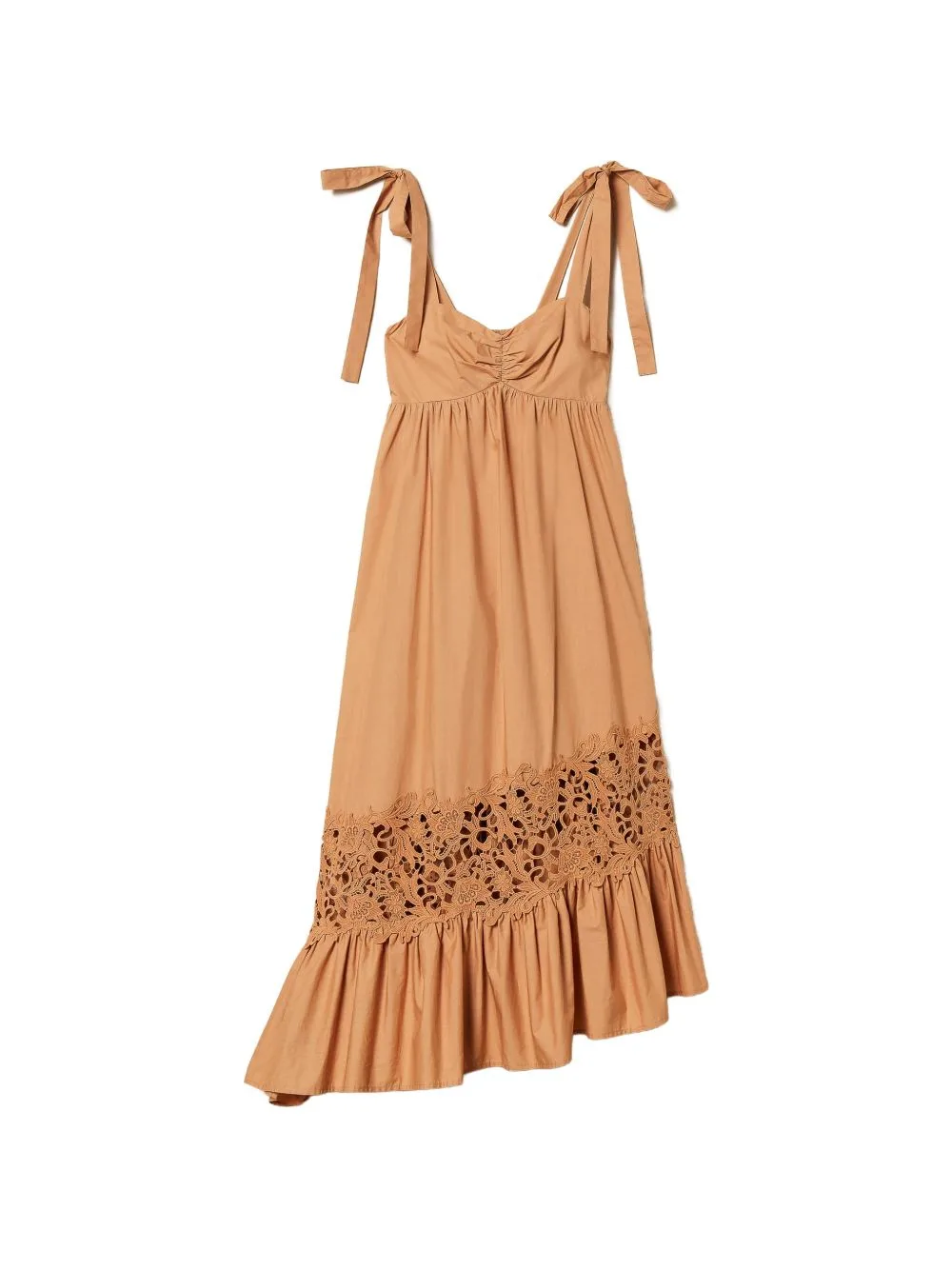 Poplin Midi Dress with Macramé by TWINSET
