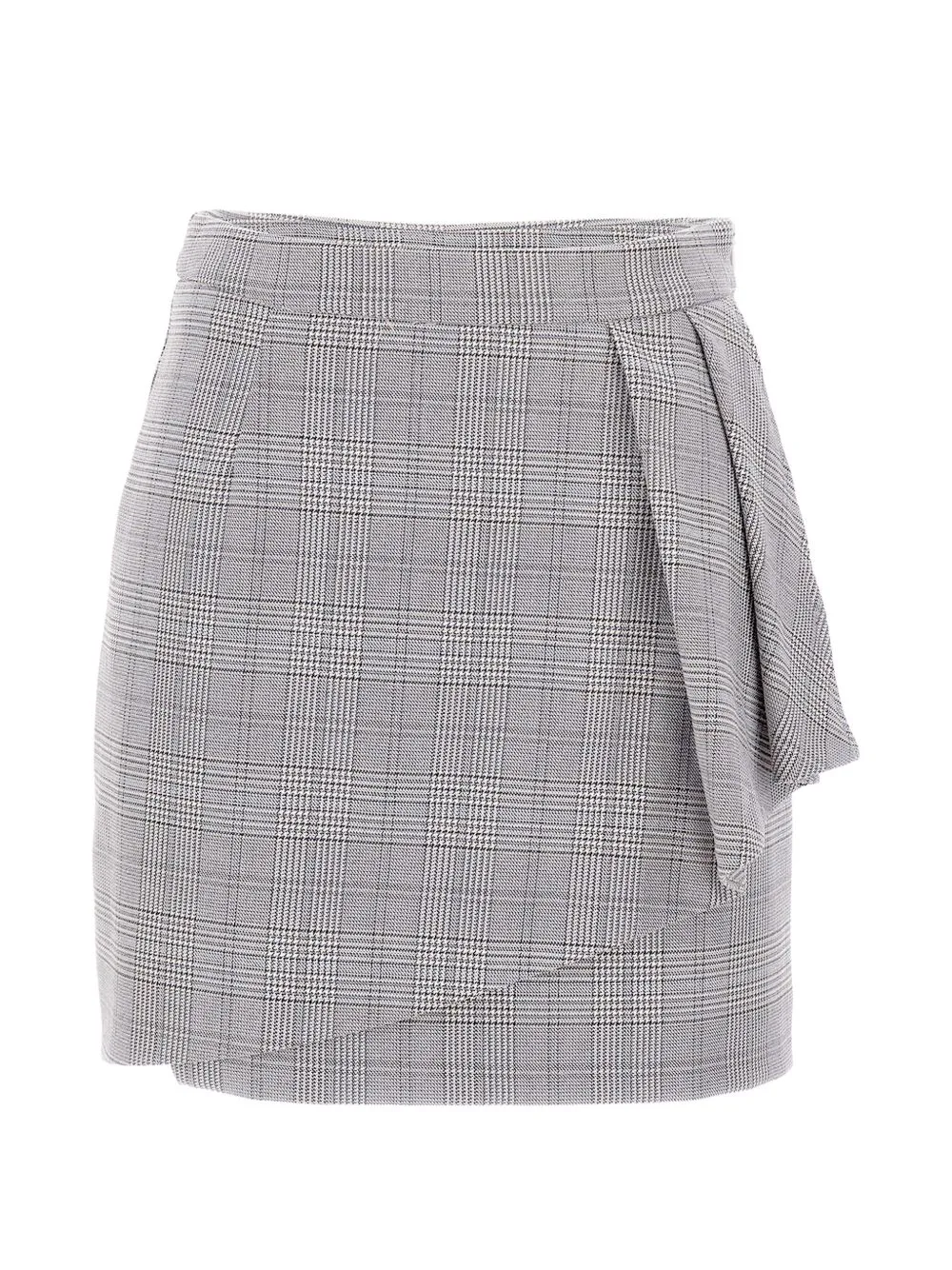 Check-Pattern Ruffled-Detail Skirt by kaos