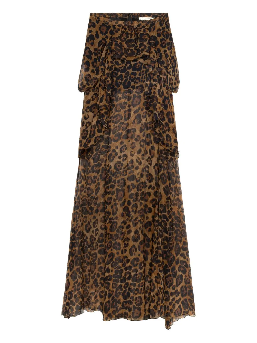 Printed Ruffled-Detail Skirt by Blumarine