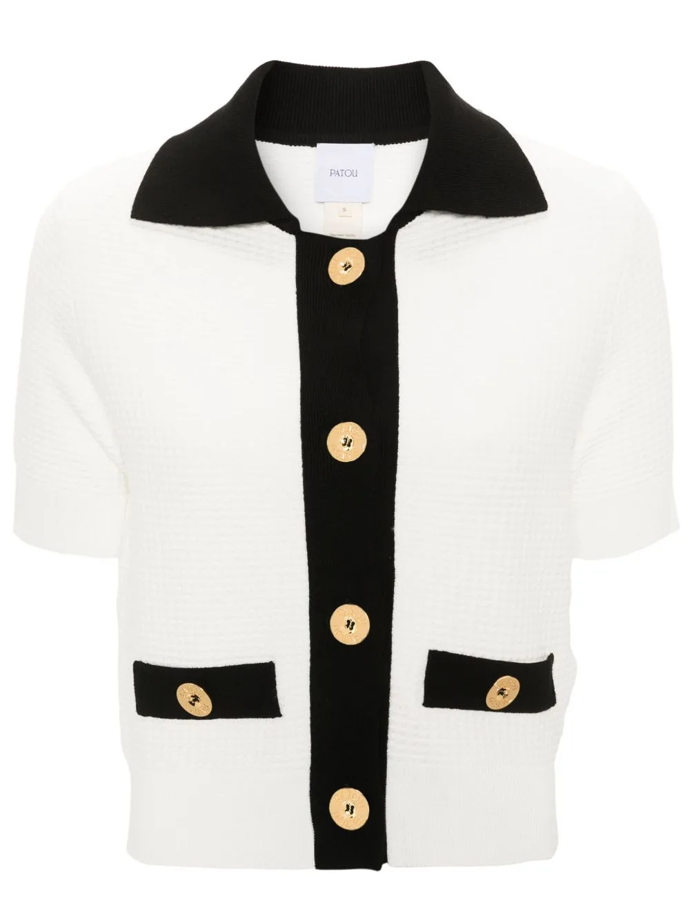 3D-Knit Cropped Cardigan by Patou