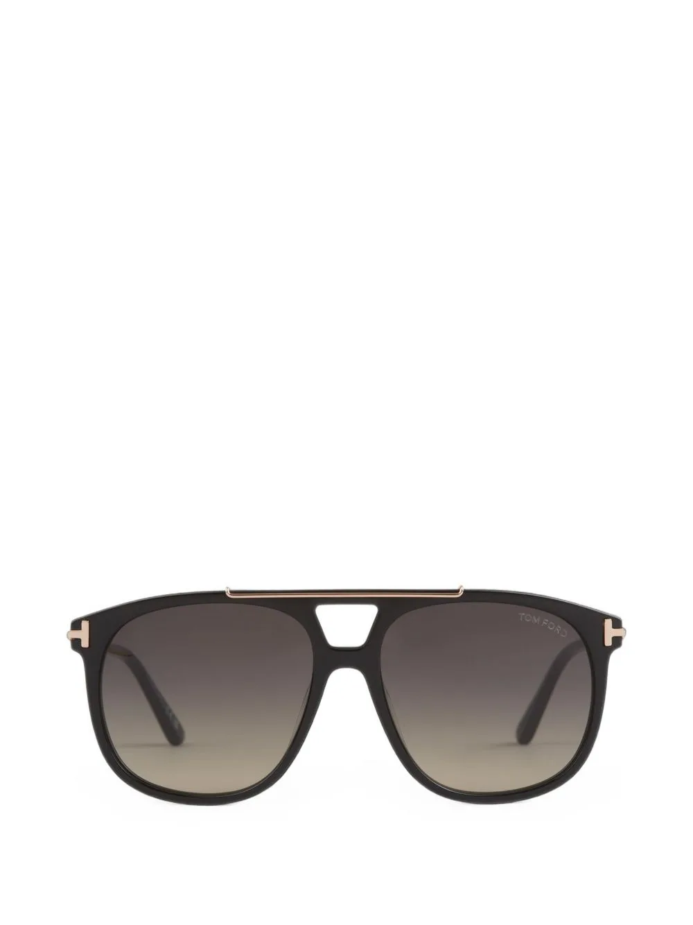 Sam Double-Bridge Square-Frame Sunglasses by TOM FORD