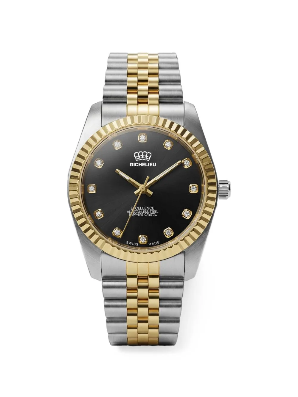 Classic Fluted Bezel 22mm Watch